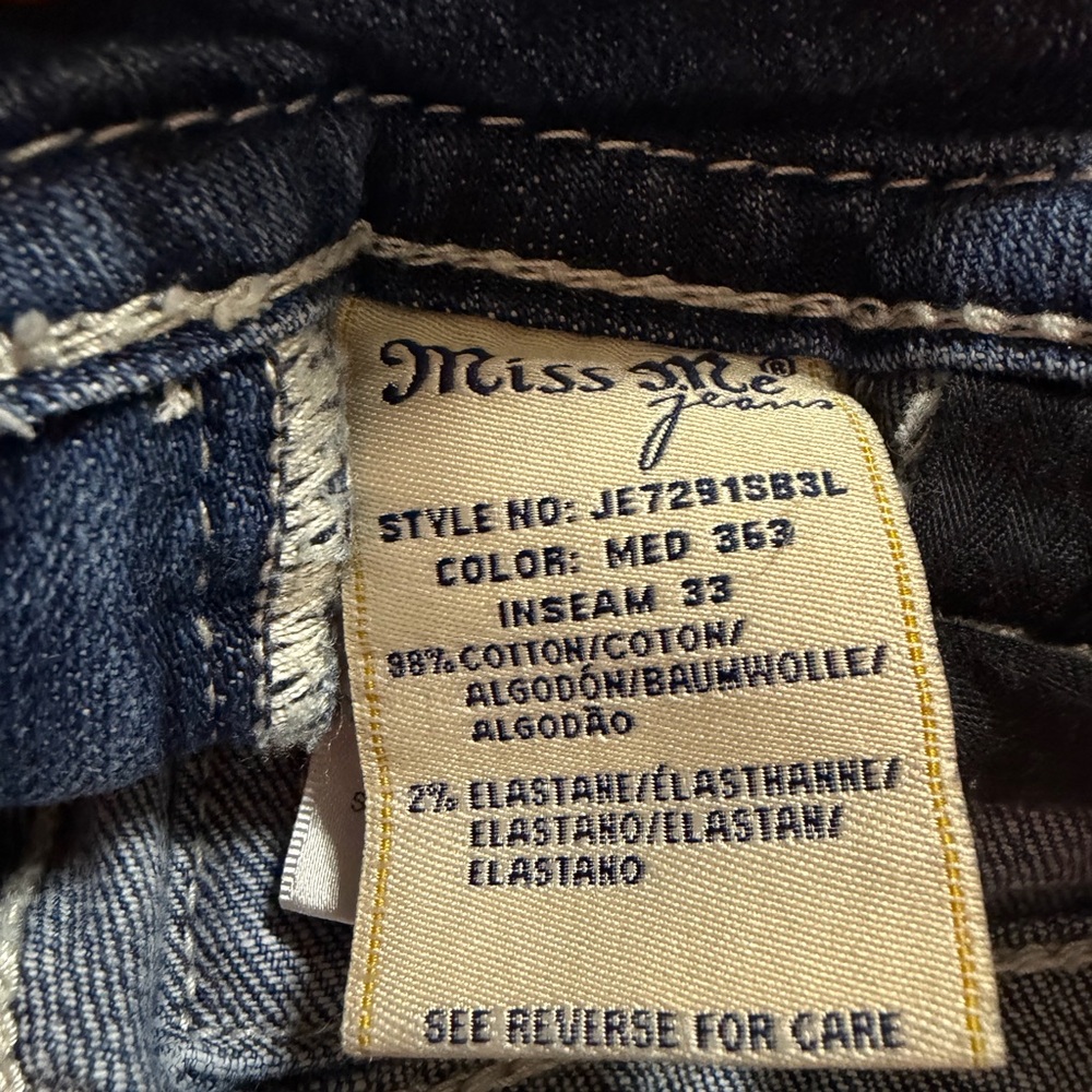 Miss Me Blue Boot Cut Jeans for Women - Picture 4 of 4